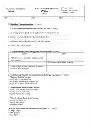 English Worksheet: 2nd year Eco