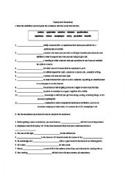 English Worksheet: EMPLOYMENT VOCABULARY