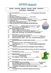 English Worksheet: Reflexive pronouns