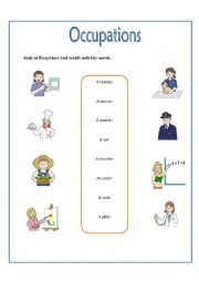 English Worksheet: Occupations and Jobs