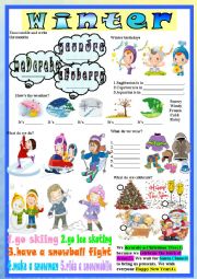 English Worksheet: winter