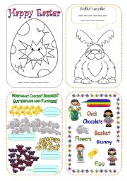 English Worksheet: Easter Activities Mini book (coloured version)