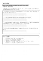 English Worksheet: HOW TO WRITE A DESCRIPTION OF A PERSON