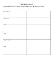 English Worksheet: The Truman show