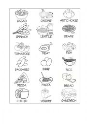 English Worksheet: Food vocabulary