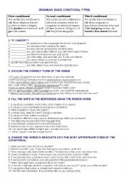 English Worksheet: MIXED CONDITIONAL TYPES PRACTICE