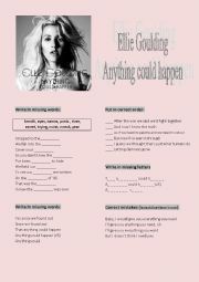 English Worksheet: Ellie Goulding 
