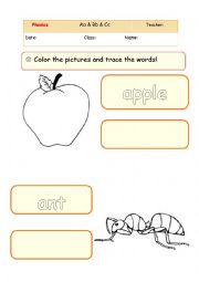 English Worksheet: Phonics - abc