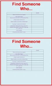 Find someone who