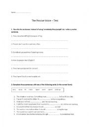 English Worksheet: Passive Voice Test