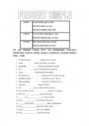 English Worksheet: Four tenses revision