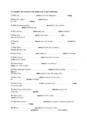 past continuous tense