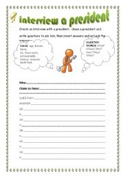 English Worksheet: an interview