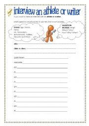 English Worksheet: an interview