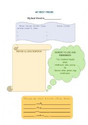 English Worksheet: My best friend