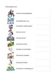 English Worksheet: Holiday Talk - cooperative learning exercise
