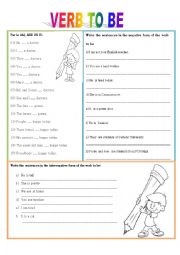 English Worksheet: To Be