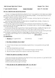 English Worksheet: Ain Amenas gas report