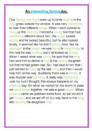 English Worksheet: Phonics story ng blend