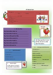 English Worksheet: All about me worksheet