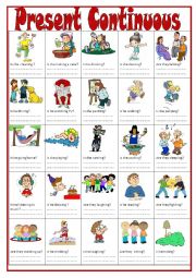 English Worksheet: Present Continuous 