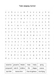 English Worksheet: Tomb sweeping Day