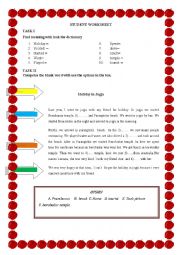 English Worksheet: daily recount