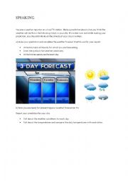 English Worksheet: Weather/Climate - Speaking Activity