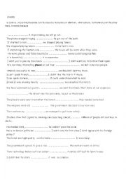 English Worksheet: conjunctions