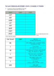 English Worksheet: Fun with irregular verbs 2