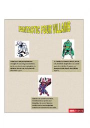 English Worksheet: Fantastic four villains