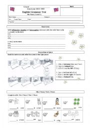 English Worksheet: Grammar Test