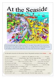 English Worksheet: At the Seaside