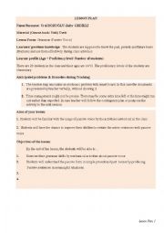 English Worksheet: grammar lesson plan