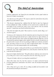 Detective stories worksheets