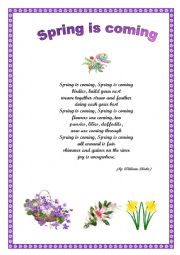 English Worksheet: Spring is coming