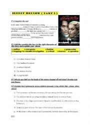 English Worksheet: Film : Sleepy Hollow part2