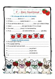 English Worksheet: If - Zero Conditional