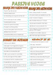 English Worksheet: Passive voice