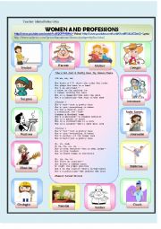 English Worksheet: Women and Professions