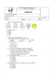 English Worksheet: might and feelings