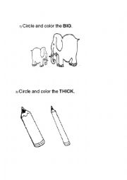English Worksheet: BIG THICK