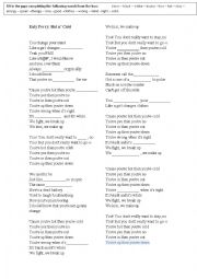 English Worksheet: Katy Perry Hot n� Cold