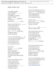 English Worksheet: Katy Perry Hot n Cold