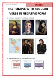 PAST SIMPLE WITH REGULAR VERBS IN NEGATIVE FORM