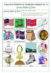 ENGLISH WORDS OF FOREIGN ORIGIN M - O (MALAY, NORWEGIAN, OLD NORSE) -  a pictionary