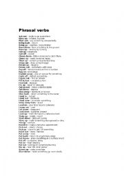 English Worksheet: Phrasal Verbs