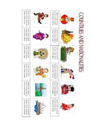 English Worksheet: Countries and Nationalities I