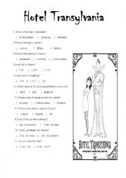 English Worksheet: Film: Hotel Transylvania