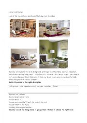 English Worksheet: Living room